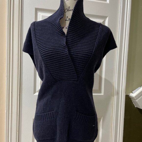 LACOSTE CHUNKY VEST 100%WOOL MADE IN FRANCE SIZE 44 US XL ICONIC SOPHISTICATED - Picture 3 of 15